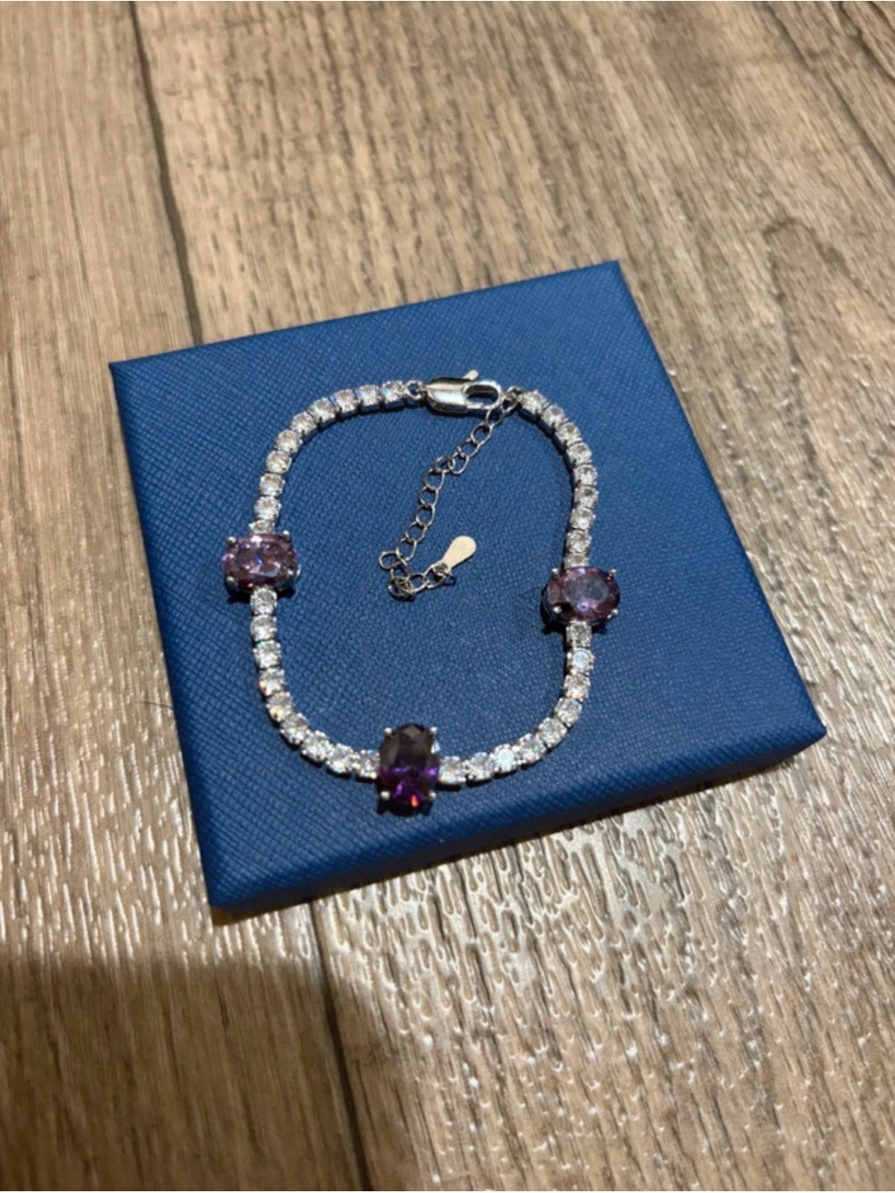 Sparkling Purple Gemstone Bracelet - Women Jewelry
